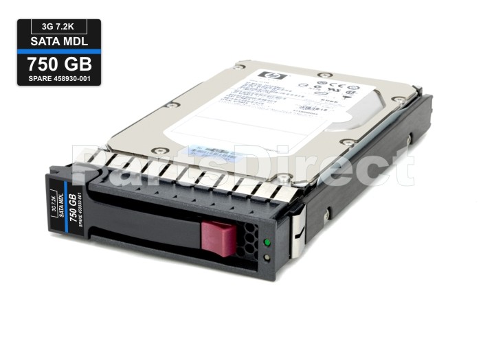 458930-B21 Жесткий диск HP 750 ГБ 3G (3 Гбит/с) с возможностью горячей замены Serial ATA (SATA) 7,2 тыс. об/мин 3,5" LFF Midline (MDL)