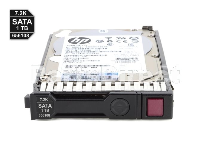 656108-001 Жесткий диск HP 1 ТБ 6G (6 Гбит/с) Serial ATA SATA SmartDrive 2,5" SFF 7,2 тыс. об/мин Midline MDL
